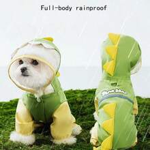 ARC ARCE 防水恐龙造型狗狗雨衣，带尾巴孔，适合中大型犬，例如贵宾犬、金毛寻回犬 - 彩色 - 查看 13