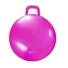 1pc 45cm Width Extra Large Bouncy Ball With Handle - Made Of Special Thick PVC Material, Suitable For Backyard Workout, Birthday Party, Family Interaction And Relaxation! Party Game, Fun Fitness Accessory, Giant Bouncy Ball, Reinforced Handle, Adult Bouncy Ball, Fitness Ball, Outdoor Leisure, Home Activity - Multicolor - View 3