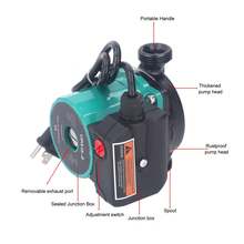 Bomba circuladora de agua de 160 W, funcionamiento silencioso, 3 velocidades conmutables, bomba de refuerzo de circulación de agua para calentador de agua solar y caldera. - Tipo de Enchufe A USA (110-127V) - Ver 2