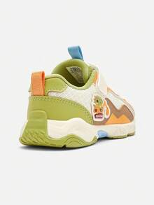 Balabala Erste Lauflern-Sneaker für Kinder, rutschfest und atmungsaktiv für Frühling/Herbst - weiß-grüner Ton - Übersicht 5