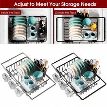 Dish Drainer Rack Kitchen Sink Washing Plates Draining Board Cutlery Holder Cup - Multicolor - View 1