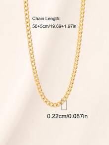 100厘米不锈钢侧链项链，简约18K镀金项链，男女皆宜 - 項鍊 - 查看 24