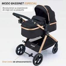 Cochecito para Bebé Gris Plegable en 1 Paso | Ligero y Compacto para Viajes y la Ciudad | Incluye Capota y Bolsa | Ideal para Paseos Diarios - Negro - Ver 1