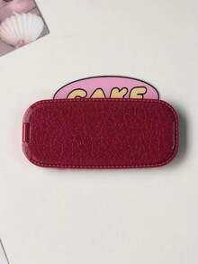 1pc Autumn/Winter New Faux Leather Folding Makeup Mirror Phone Holder, Fashion Adhesive Mirror Horizontal/Vertical Dual-Use Phone Stand, Slouchy Live Streaming - Multicolor - View 9