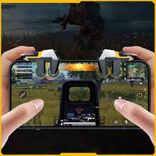 2个六指联动游戏辅助按钮，吃鸡神器，游戏控制器物理机械按钮，无需电池 - 黑色 - 查看 4