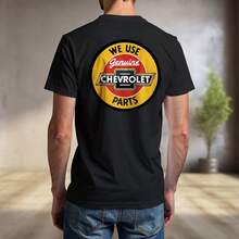 Camiseta Bege Automotiva Estampa Chevrolet Vintage Unissex - Preto - Visão 7