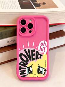 MY LITTLE PONY 1个小马宝莉图案洋红色手机壳，官方授权卡通人物图案，兼容 17/16/15/14/13/12/11/17 Pro Max/XS/XR/XS Max，防摔磨砂后盖 - 玫紅色 - 查看 3