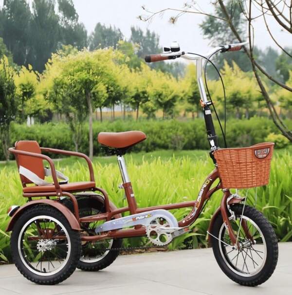 TIMDU 大人用三輪車 自転車アシスト ビーチクルーザー 高齢者 女性 男性向け 1速 14インチ 3輪 男女兼用 クルージング三輪車 男性と女性向け クルージング、ショッピング、レジャー