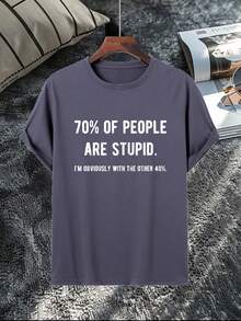 Chemise à manches courtes imprimée de manière humoristique et personnalisée, décontractée et ludique pour la vie de tous les jours, convenant à diverses occasions de loisirs. - Noir - Voir 11