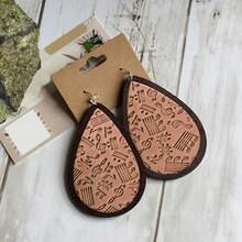 1个音符图案聚合物粘土纹理滚筒，聚合物粘土耳环制作滚筒 - 非常适合制作聚合物粘土纹理片 - GL279 - 查看 7