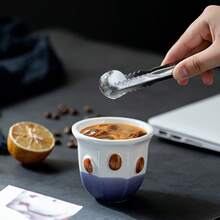 180ml Ceramic Coffee Cup, Popular Handgrip Latte Art Espresso Mug, Creative Owner Cup, Tea Cup, Water Cup - Multicolor - View 3