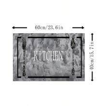 1入廚房地墊進門踏墊,四季通用柔軟的水晶絨,可水洗且防滑 - 灰色 - 查看 14