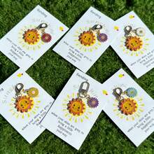 Simple Sun Design Keychain - Everyday Accessory Pendant - Multicolor - View 3