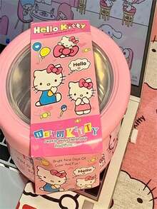 Sanrio 1个Hello Kitty 24.69盎司304不锈钢拉面碗带盖，学生款防漏防烫汤碗盖，大容量，可盛面条、汤、沙拉、米饭及其他厨房用品，生日/圣诞礼物 - 彩色 - 查看 6