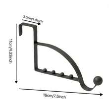 1 个门上挂钩，悬挂式储物，无需安装，防滑衣帽架 - 彩色 - 查看 5