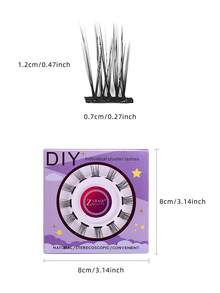 12pcs/Set C-Curl Lengthening Segmented False Eyelashes, Natural & Fluffy, Cartoon Lash Clusters, Fox Eye Lash Extension Tool, Portable Makeup Accessory, Women Cosmetic Product, Item - C - View 4