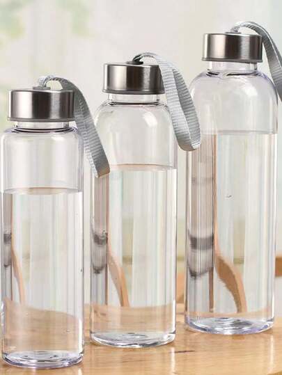 3 Sizes(300ml,400ml,500ml) Transparent Sports Water Bottles, Portable & Reusable, Easy To Clean, Perfect Gift For Back-To-School For Travel Hiking Camping Cycling Outdoor Activities