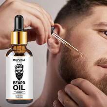 MOPOYAT - Aceite para Barba de 3.ª Generación - ¡Realza tu barba! Crea una barba espesa y elegante. Cuidado suave, el regalo perfecto para hombres, novios, esposos y padres. - Sin alcohol. - 1 pieza - Ver 3