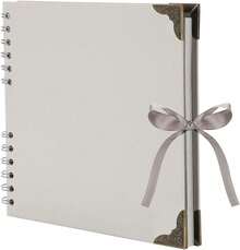 Scrapbook (8 X 8 Inch) Scrapbook Album 60 Pages Your Scrapbooking Albums Wedding And Anniversary Family Photo Album (Black) 3FLM - Grey - 查看 12