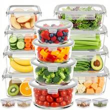 32-Piece Glass Food Storage Containers (16 Glass Bowls + 16 Lids) With Upgraded Snap Locking Lids – Airtight Lunch Containers, Suitable For Microwave/Oven/Refrigerator/Dishwasher (Gray) - Xám - Xem 12