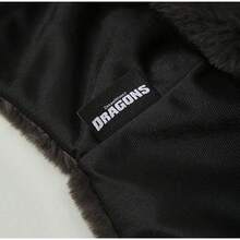 Universal Pictures 官方无牙仔毛绒耳罩 - 可互动耳朵运动设计，灰色和黑色冬季保暖帽 - 黑色 - 查看 8