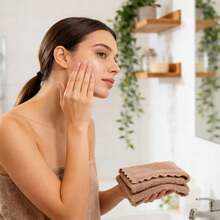 超柔软洗脸巾 12/24 条装，优质超细纤维毛巾，吸水性强，速干珊瑚绒洗脸巾，多用途洗脸巾，适用于浴室、酒店和健身房 - 彩色 - 查看 5