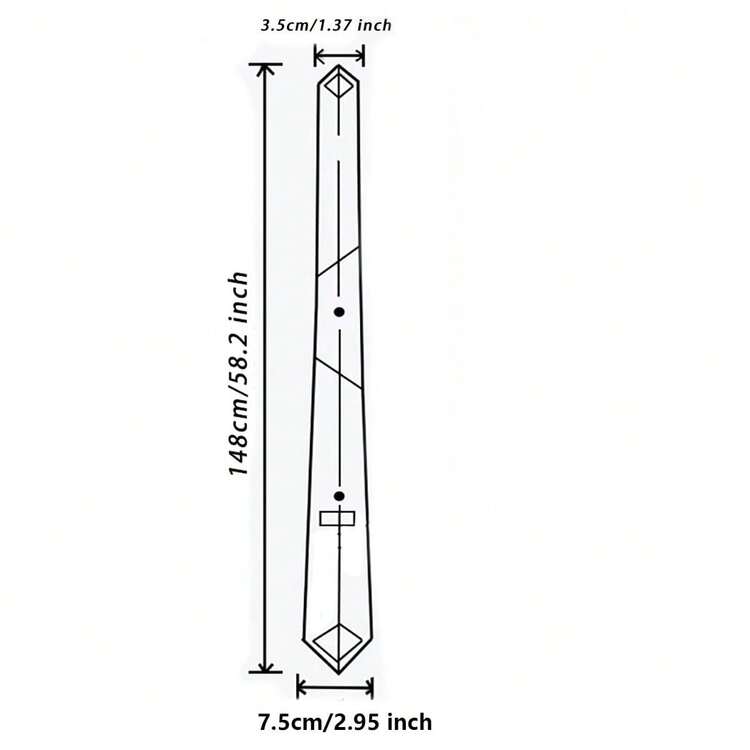 独家设计奢华男士数码印花领带 - 海军蓝底白色米色几何图案，超细纤维，编织纹理，适合感恩节、父亲节和校园活动 - 彩色 - 查看 2