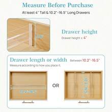 12 Pack Drawer Dividers For Clothes, 4" High 10.2"-16.5" Adjustable Expandable Dresser Drawer Organizer, Clear Plastic Separators For Dresser, Underwear, Cosmetic, Toiletries - Clear - View 4