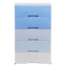 Gabinete de almacenamiento de plástico con múltiples cajones - Organizador multiusos duradero para sala de estar y dormitorio, ideal para suministros de costura y más, no impermeable, varios tipos de cierre, forma rectangular, cajas de almacenamiento para organizar - Celeste - Ver 7