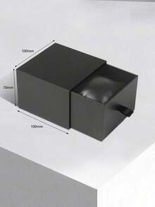 1 Hộp Đựng Đồng Hồ Chắc Chắn, Hộp Đựng Đồng Hồ Giấy Màu Đen Đơn Giản Tổ Chức Để Bàn Làm Việc - màu đen - Xem 7