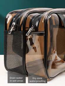 1PC Storage Bag Makeup Travel Bag Make Up[US-Based Shipping]  Brush Bag Toiletry Bag Transparent Made Of PVC Material, Hand-Held Toiletry Bag, Cosmetic Storage Bag, Beach Bag, Essential For Traveling Makeup Travel Toiletry Organizer Clear Essentials Gifts Storage Zipper Accessories Nail, Makeup Bags, Cosmetic Bag, Makeup Pouch, Bag, Vanity, Make Up Pouch Bag, Small Makeup Bag, Cosmetic Bag, Christmas Gifts, Pouch, Clutch / Small Handbag, Makeup Organizer, Pouch, Brush Holder, Mini Pouch, Large Capacity Pouch, Gifts Christmas Gifts, Gift Ideas For Women,Simple & Fashionable Makeup & Toiletry Bag With Handle, Storage Organizer,Solid Square Makeup Bag,Kitchen Essentials,Kitchen,Home Appliances,Valentine's Day,Valentines Gifts,Shoes,Travel Essential,Room Deocr,Storage,Bride Stuff,Travel Essential,Cruise Essentials,Beach Bag,Bedroom Furniture,Vacation Essentials,Makeup Bag,Home Décor,Jewelry Organzier,Kitchen Storage,Lonchera,Tissue Holder,Makeup Organzier,Key Holder,Storage Orangizer - 彩色 - 查看 9