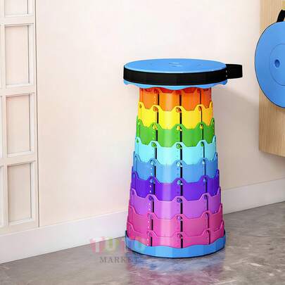 1 Pieza Silla Plegable Arco Iris, Taburete RetráCtil PortáTil, Taburete Plegable De Camping, Taburete RetráCtil Arco Iris, Asiento De Pesca De Viaje, Taburete Plegable Ajustable, Silla Plegable Para Acampar, Muebles De Exterior, Taburete TelescóPico De ArcoíRis, Asiento De Pesca De Viaje, Banco Plegable Retractil, Camping Casa PortáTil Viaje Taburete, Silla De Viaje Robusta Y Ligera, Mobiliario De Exterior,  Banco De Camping Plegable Y Extensible Para Exteriores Para Adultos, Adecuado Para Pesca, Senderismo, Barbacoa, Fiesta, Actividad Al Aire Libre