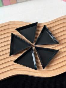 5件套美甲饰品托盘，美甲师水钻和点钻美甲用品收纳盒，三角形彩色塑料美甲配件整理盒 - 彩色 - 查看 10