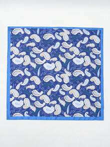 1pc Cashew Flower Print Fresh Fashion Bandana Scarf, Women Headband Square Scarf - Multicolor - View 4