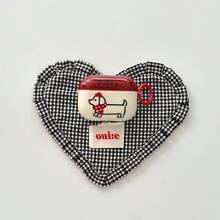 Cute Niche Red Scarf Dachshund Dog Hanging Ring Earphone Case Suitable Compatible With Airpods Pro 2 Protective Case, Pro Cute Apple 4 Minimalist 3 New 1/2 Generation Women Earphone Case Protective Cover - Red - View 3