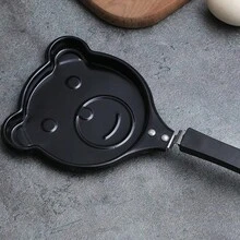 Mini Non-Stick Egg Frying Pan Creative Korean Breakfast Heart-Shaped Pan DIY Mini Egg Pan Breakfast Omelet Pan Pancake Pan,Suitable For Kitchen And Outdoor Omelette,Cake And Bread - 小熊 - 查看 4