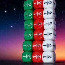12pcs 16mm Round Fraction Dice, For Math Education - 1/2, 1/3, 1/4, 1/5, 1/6, 1/8 - Suitable For School And Home Teaching - Multicolor - View 7