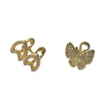 1 Set Unique Rhinestone Stitched Zirconia Double Heart Zirconia Butterfly Tooth Jewelry, Unisex Daily Wear & Party Accessory - Multicolor - View 6