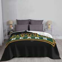 Baylor Bears Blanket For Sofa Bed Travel Baylor Bears University Collegiate Athletic Team American Collegiate - màu đen - Xem 1