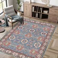 Eternal Piece, Retro Brown Bohemian Area Carpet-Persian Style, Non-Slip And Stain-Resistant, Very Suitable For Living Room, Bedroom And Entrance-Soft Crystal Velvet, With Non-Slip Backing, Living Room Carpet - B - View 18