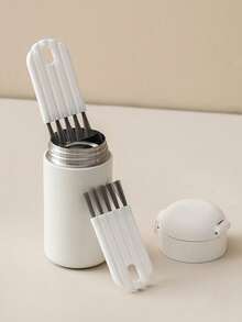 2pcs Portable Multi-Functional Kitchen Cleaning Brush, Groove Brush, Keyboard Brush, Bottle Cleaning Brush, Crevice Duster Brush, Cleaning Supplies - Multicolor - View 4