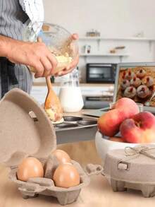 3pcs Heart-Shaped Egg Cartons, Pulp Egg Trays, Kitchen Farm Easter Holiday Gift Basket, Holiday Gift Box (Rope Not Included) - Nhiều màu - Xem 8