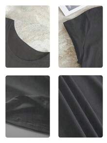 女士“毒药”主题复古90年代风格T恤——印有库兹科的药水图案和“毒药”歌词；休闲短袖圆领上衣，流行文化爱好者的完美之选（经典歌词T恤），夏季提供加大码 - 深灰色 - 查看 8