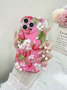Cream Texture Painted Anti-Drop Phone Case With Chain, Compatible With IPhone 14, 14 Pro, 14 Pro Max, 13, 13 Pro, 13 Pro Max, 11, 11 Pro Max, 12, 12 Pro, 12 Pro Max, XR, XS, 15, 15 Pro, 15 Pro Max, 16, 16 Pro, 16 Pro Max, 17, 17 Pro, 17 Air, 17 Pro Max, Premium Anti-Drop Phone Case - Multicolor - View 2