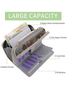 Pomelo Best Crossbody Phone Bag For Women With RFID Blocking And Enough To Fit Most Phone Ladies Purse Money Wallet Mini Wallet Purse Wallet Small Wallet Wristlet Wallet - Multicolor - View 2