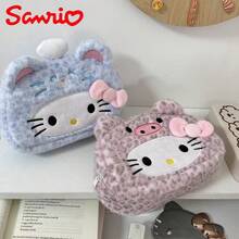 1pc Sanrio Style Leopard Cat Shaped Large Capacity Pencil Case, Makeup Bag, Student Stationery Box, Storage Box, Birthday Back To School Gift (No Clip) - Multicolor - View 6