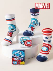 Marvel 5 Pairs Kids Ankle Socks, Super Hero Cartoon Breathable Socks For Boys - Multicolor - View 5