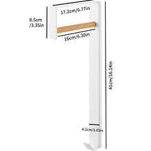 白色锻铁门收纳架，带后置搁板和底部置物架，配有挂钩、围巾帽架、包包和小物件收纳架，卧室、走廊、衣橱和旅行用多功能收纳架——经久耐用，节省空间，方便取用，时尚美观，是现代衣橱和配饰收纳的理想之选。 - 彩色 - 查看 5