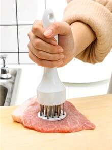 Edelstahl Fleischklopfer für Schwein, Rind, Hühnchen, tragbarer manueller Fleischklopfer ohne Strom zum Aufweichen von Fleisch in der Küche. - Verschiedenfarbig - Übersicht 4
