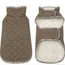 Áo khoác mùa đông ấm áp cho chó, áo khoác cho thú cưng trong thời tiết lạnh, áo khoác ngoài trời cho chó, bộ đồ tuyết cho chó, áo khoác lót bông ngoài trời cho chó, phù hợp cho chó nhỏ, vừa và lớn. - màu đen - Xem 6